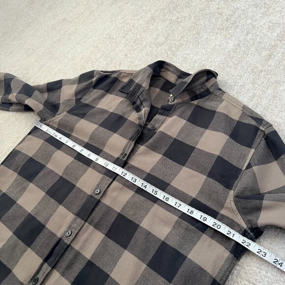 Aritzia Wilfred Free Sail Long Sleeve Button Up Flannel Shirt Top S - Picture 6 of 10